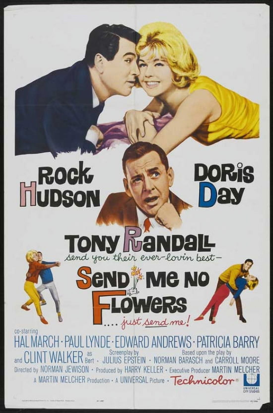 Send Me No Flowers movie poster 11x17 print.