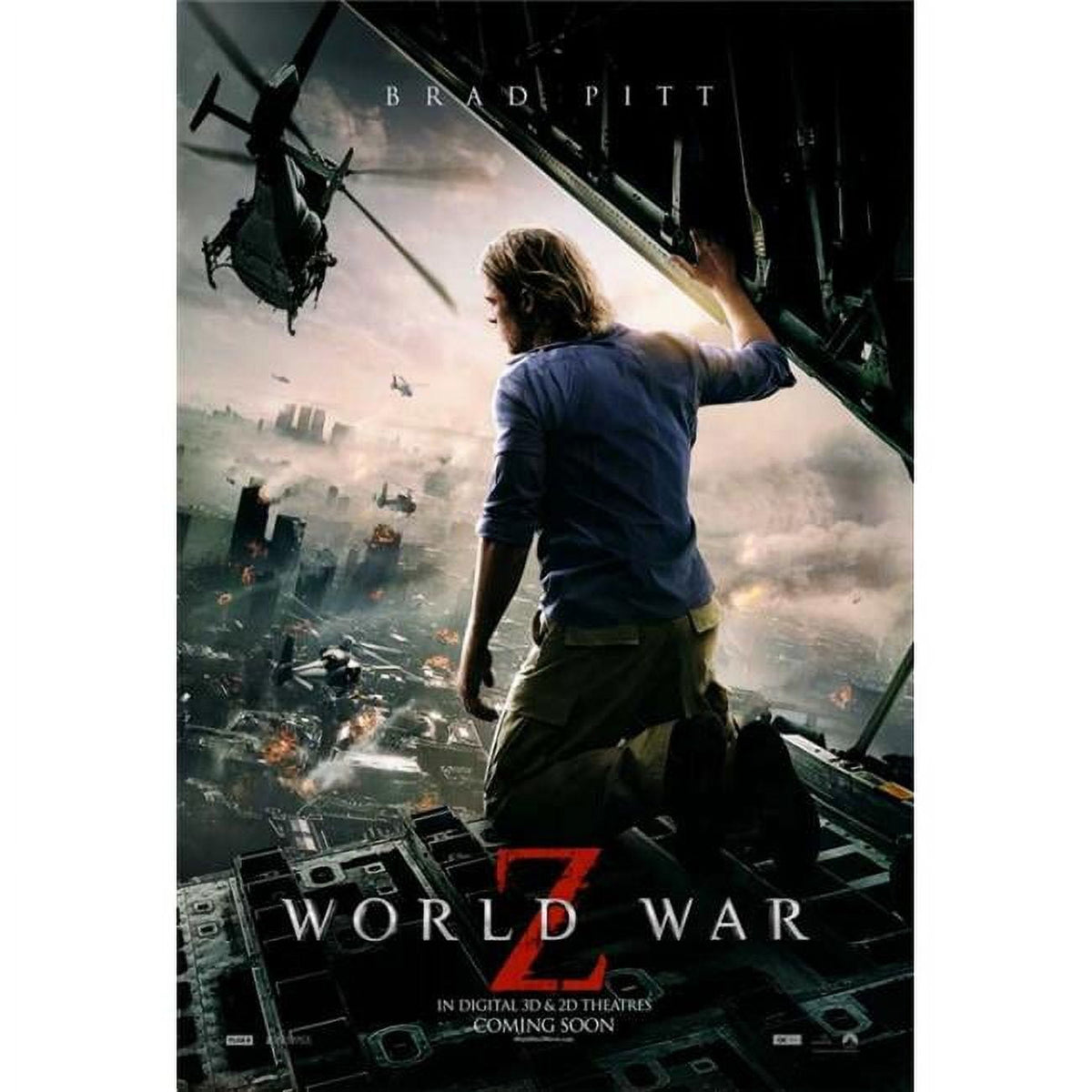 World War Z Movie Poster Print 27x40 - Premium Quality Artwork