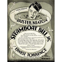 Steamboat Bill Jr. Movie Poster Print showcasing classic film art.
