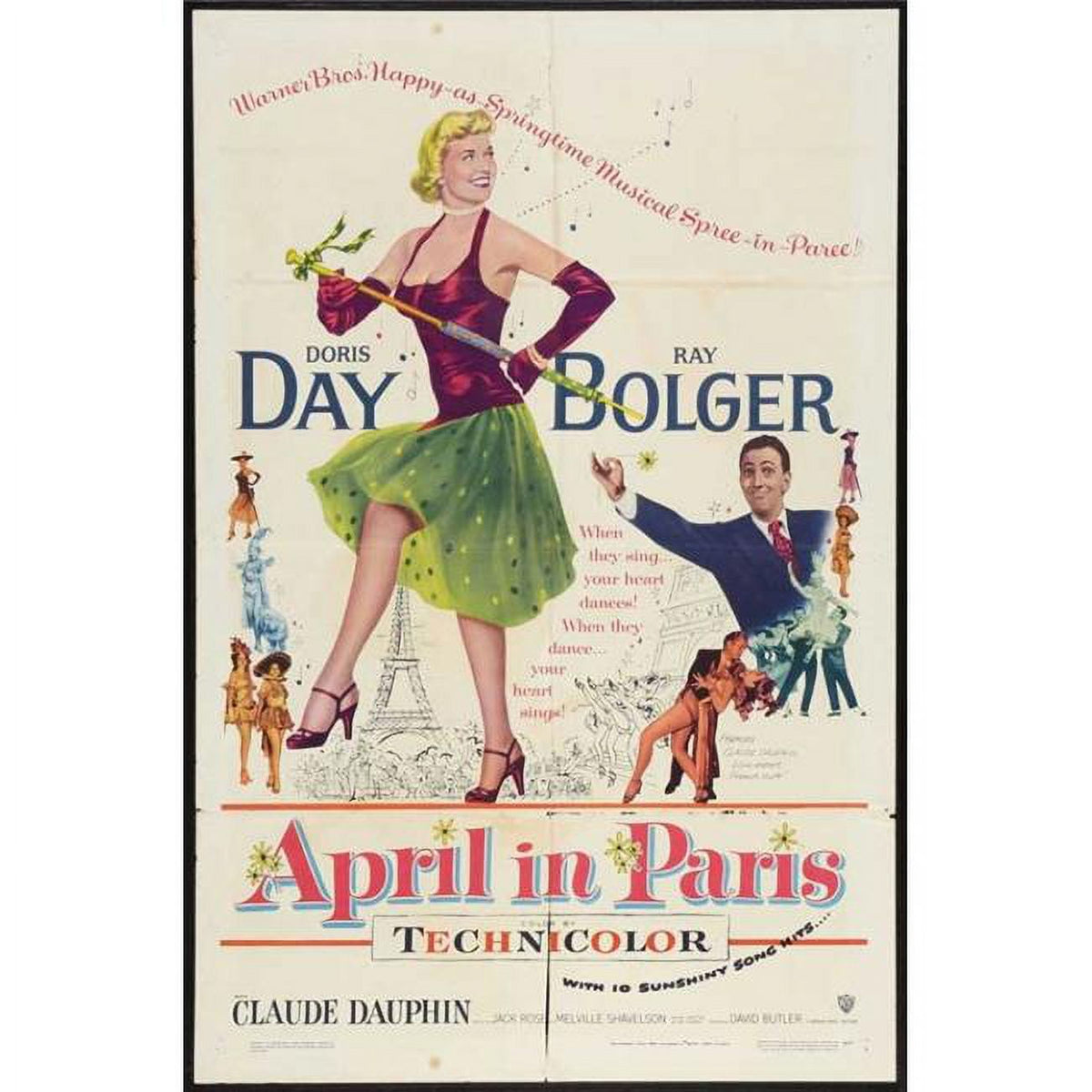 April in Paris movie poster print 27x40 showcasing classic film art.