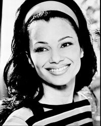 Fran Drescher close-up black and white photo print.