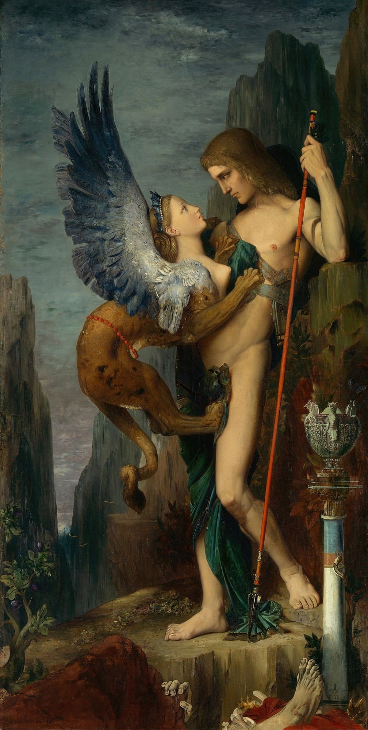 Oedipus and The Sphinx art print by Gustave Moreau, 1864