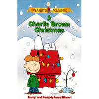 A Charlie Brown Christmas movie poster print featuring classic holiday characters.