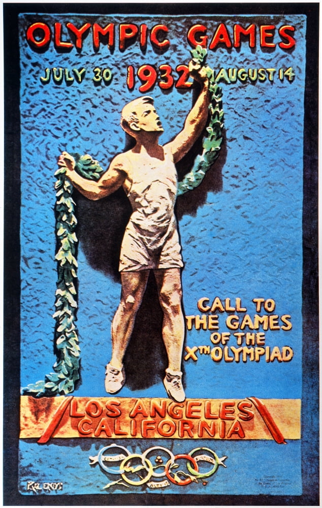 Official Poster for the 1932 Olympic Games in Los Angeles - Sports History Print