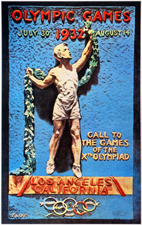Official Poster for the 1932 Olympic Games in Los Angeles - Sports History Print