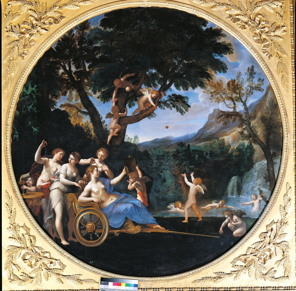 Venus At Her Toilet Poster Print showcasing classical elegance in multiple sizes.