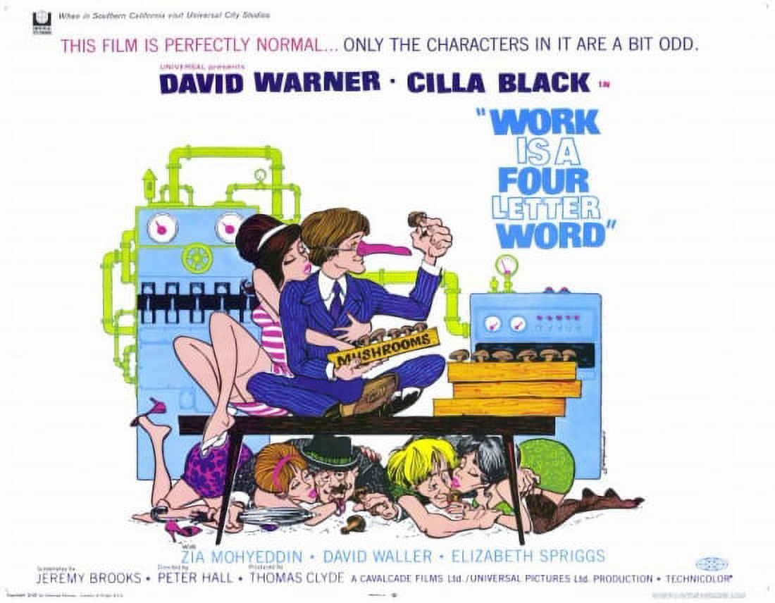Work is a Four Letter Word Movie Poster - 11x14 print