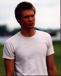 Chad Michael Murray photo print in white shirt, available in multiple sizes.