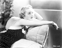 Bette Davis vintage photo print in black sleeveless polka dot dress