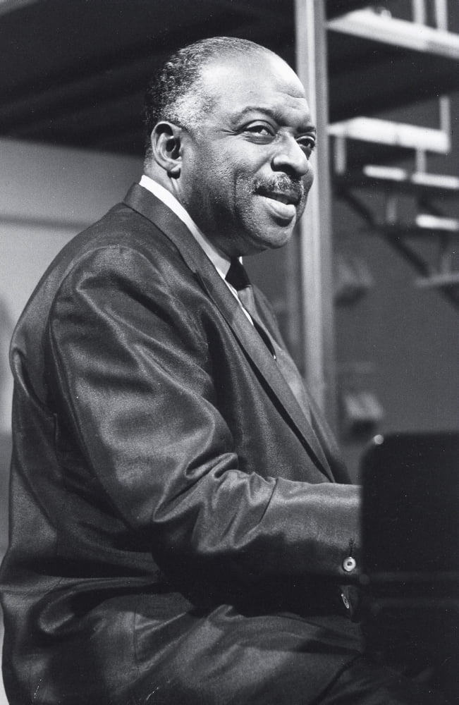 Count Basie performing photo print capturing the essence of jazz.