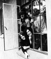 Led Zeppelin photo print featuring iconic window scene.