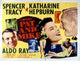 Pat and Mike 1952 movie poster print featuring Aldo Ray and Katharine Hepburn.