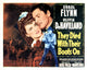 They Died With Their Boots On movie poster print featuring Olivia De Havilland and Errol Flynn, 1941