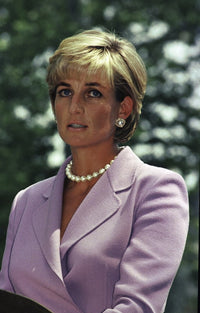 Princess Diana iconic photo print showcasing her elegant smile.