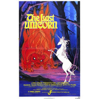 The Last Unicorn movie poster print showcasing vibrant colors and fantasy imagery.