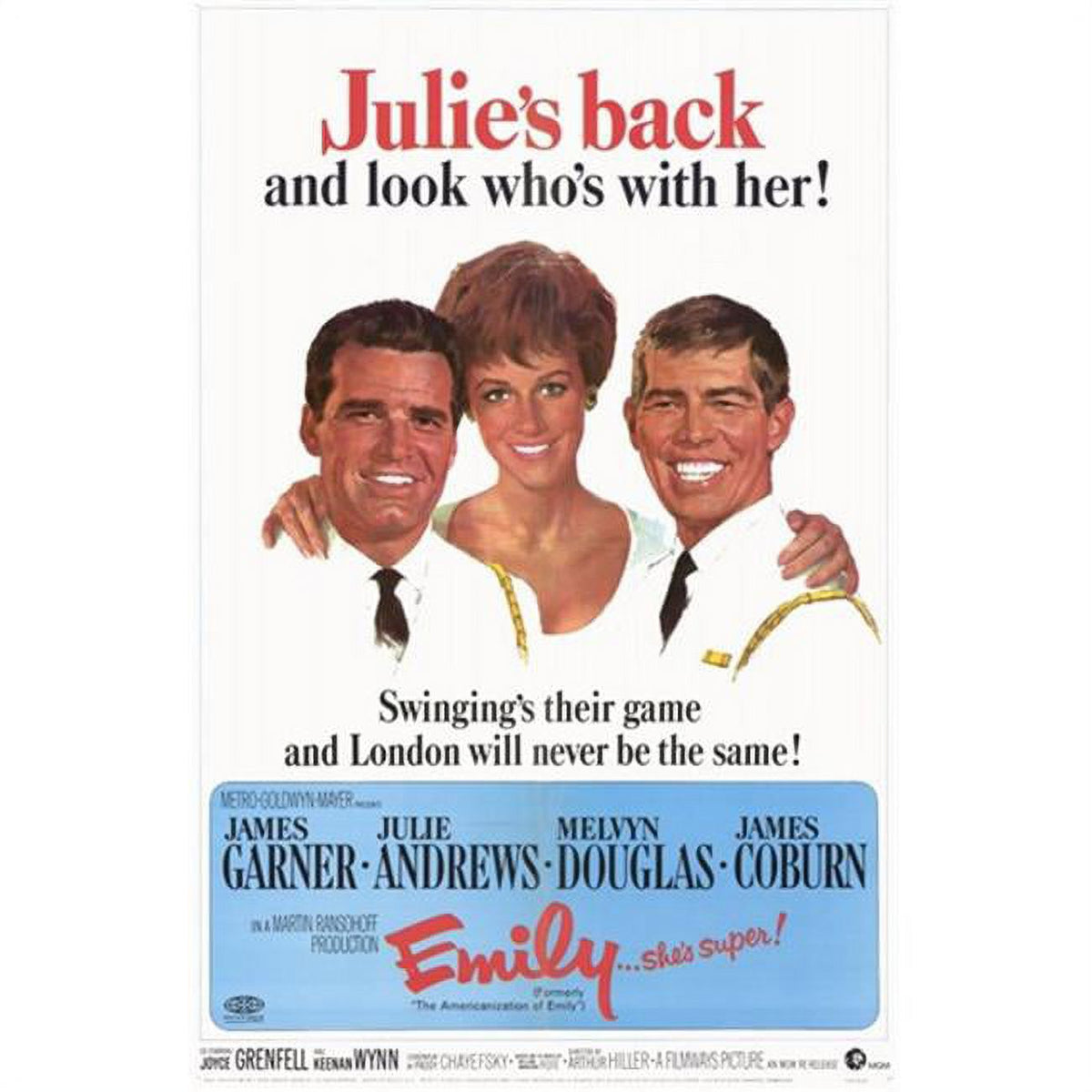 The Americanization of Emily 11x17 movie poster featuring classic film artwork.