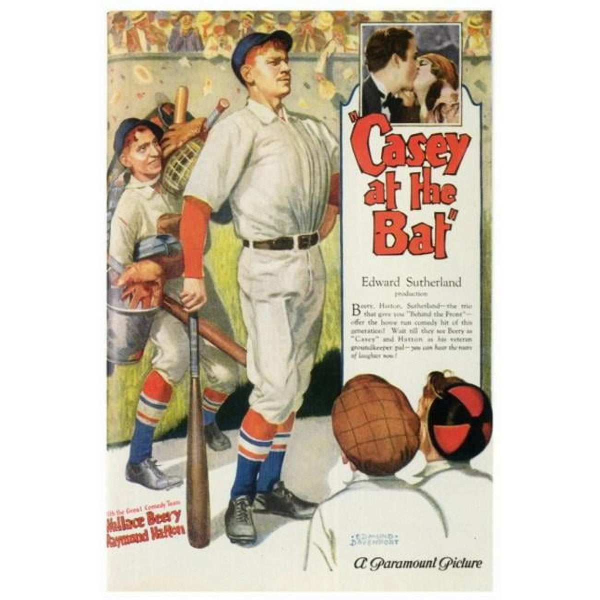 Casey at the Bat Movie Poster Print 27 x 40 - Baseball Artwork