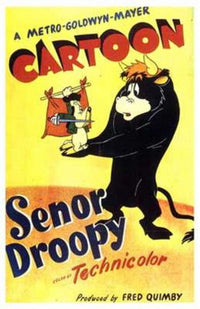 Senor Droopy Movie Poster 11x17 print featuring classic animation character.