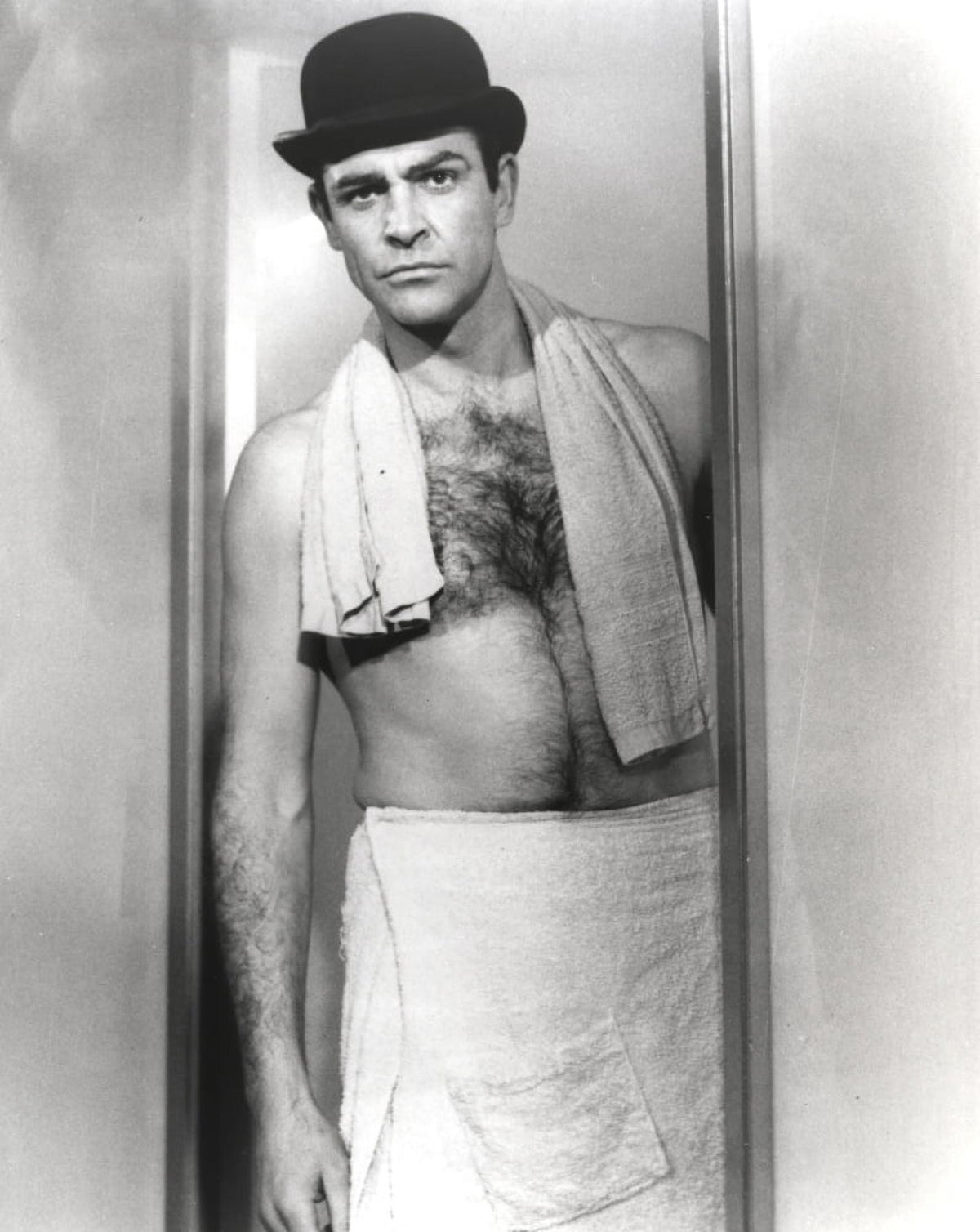 Sean Connery wearing a bowler hat photo print.