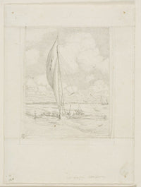 Swift-Sailing Proa Art Print by Charles Meryon depicting the Mulgrave Archipelago.