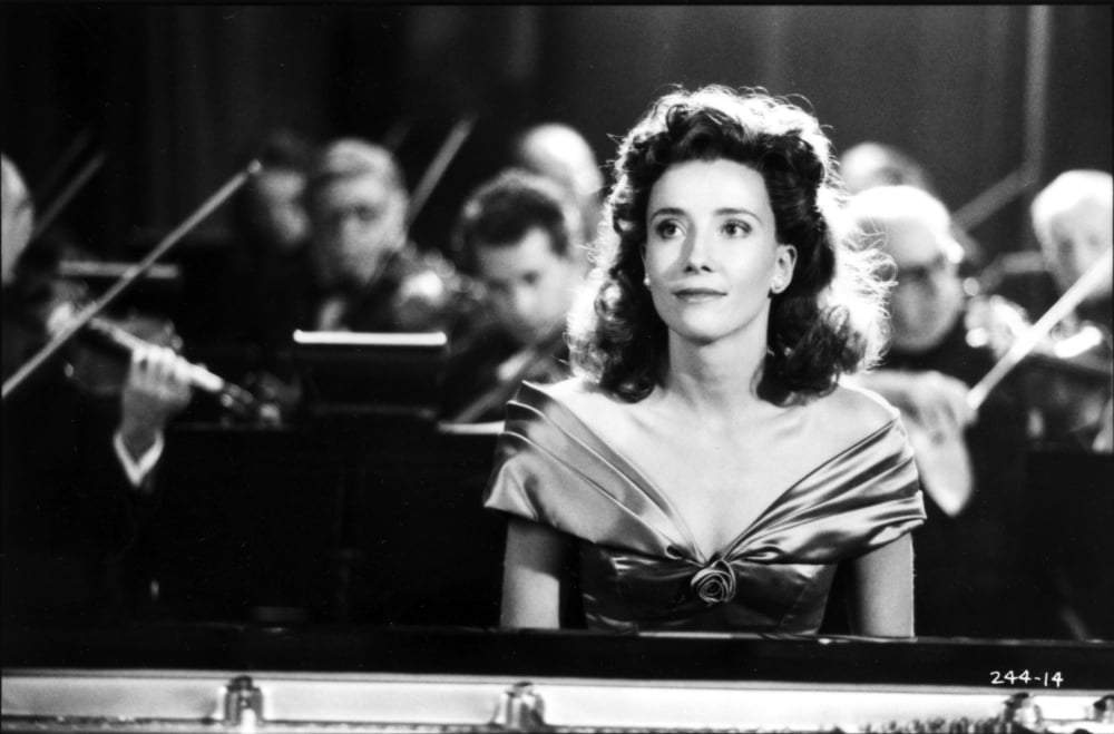 Emma Thompson seated photo print capturing a serene moment.