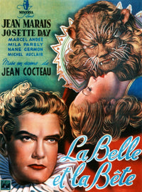 Beauty and the Beast movie poster masterprint showcasing Belle and the Beast.
