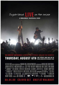 Sugarland Live on the Inside Movie Poster 11x17