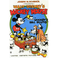 Mickey's Pal Pluto movie poster print featuring Pluto and Mickey Mouse.