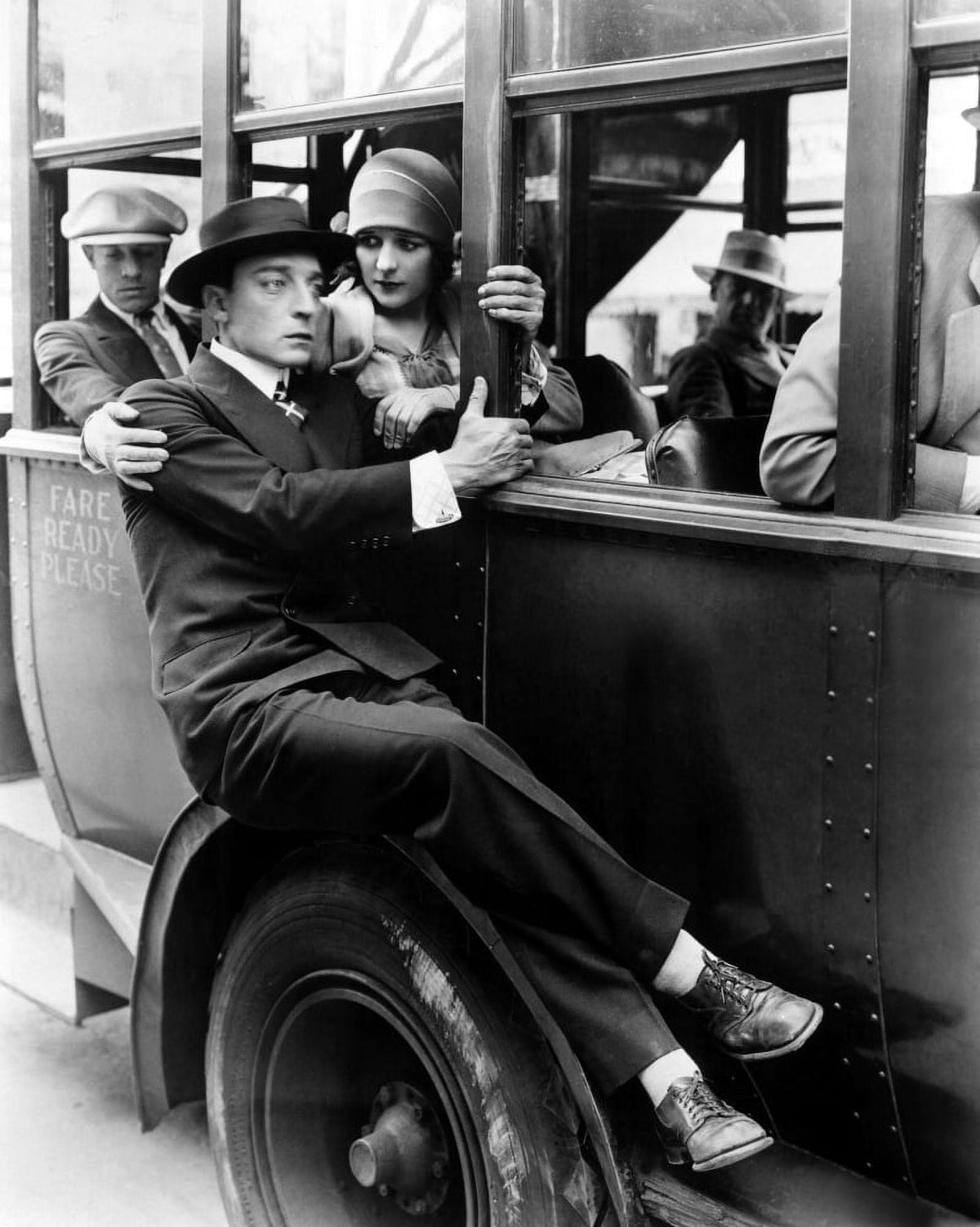 The Cameraman movie photo print featuring Buster Keaton and Marceline Day, 1928.