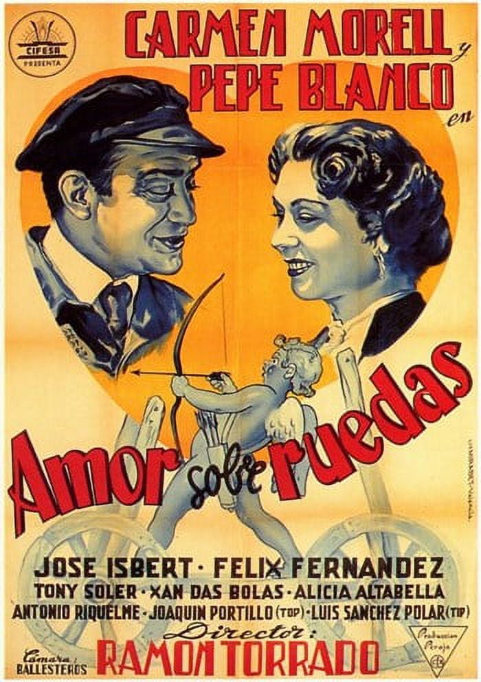 Amor Sobre Ruedas Movie Poster in vibrant colors, 11x17 size.