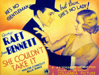 She Couldn't Take It movie poster print featuring George Raft and Joan Bennett, 1935