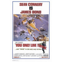 You Only Live Twice movie poster print showcasing classic James Bond imagery.