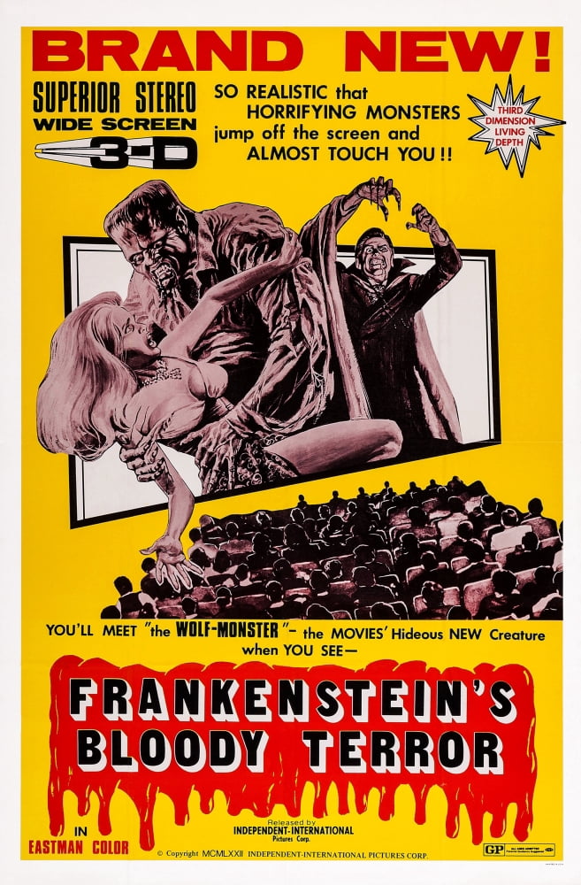 Frankenstein's Bloody Terror movie poster 1968 film art print