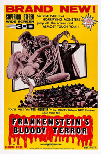 Frankenstein's Bloody Terror movie poster 1968 film art print