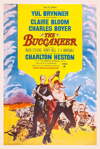 The Buccaneer Movie Masterprint Poster featuring Charlton Heston and Yul Brynner