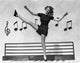 Rita Hayworth Dancing in Dress Photo Print showcasing vintage Hollywood charm.