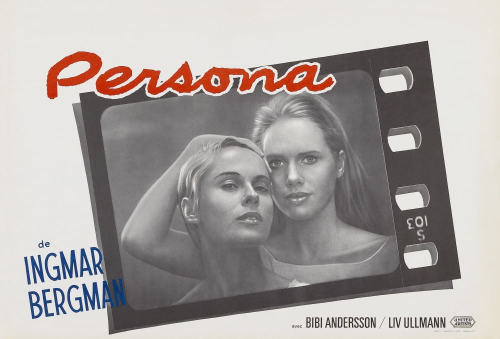 Persona movie lobby card print featuring Bibi Andersson and Liv Ullmann