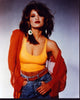 Vanessa Williams photo print in yellow tank top and orange sheer top
