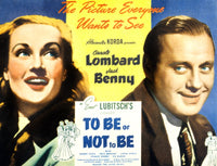 To Be or Not To Be movie poster featuring Carole Lombard and Jack Benny.