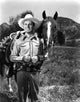 Gene Autry photo print featuring cowboy hat and horse