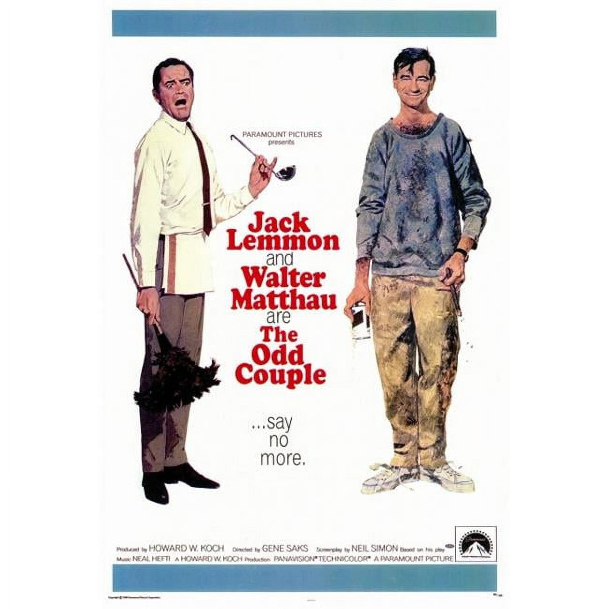 The Odd Couple movie poster print featuring Felix and Oscar in a classic comedy scene.