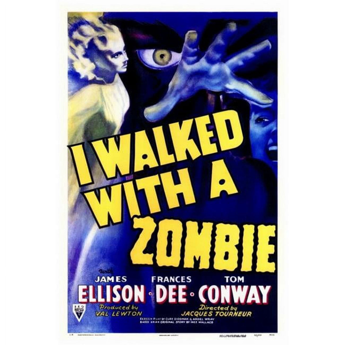 I Walked with a Zombie movie poster print 27x40
