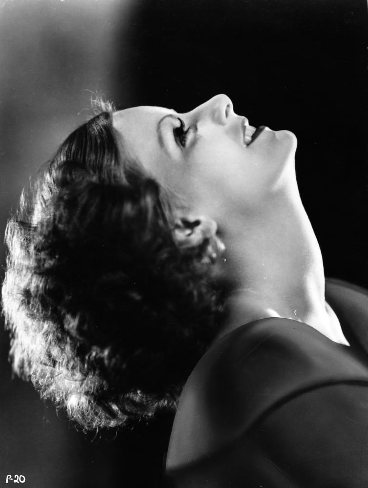 Greta Garbo photo print, capturing the iconic actress's profile in stunning detail.