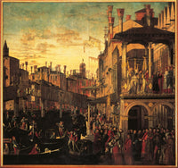 Miracle of the Relic of the True Cross at the Rialto Bridge poster print