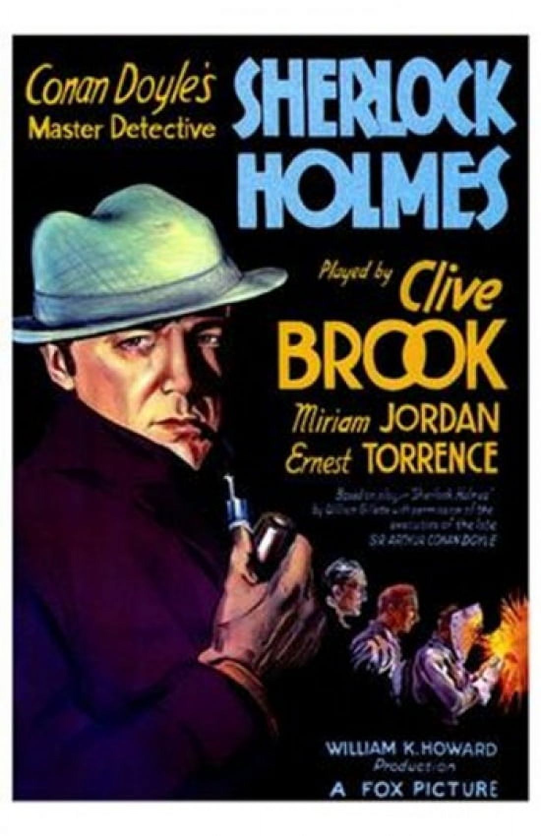 Sherlock Holmes Movie Poster - 11x17 art print featuring classic detective imagery.