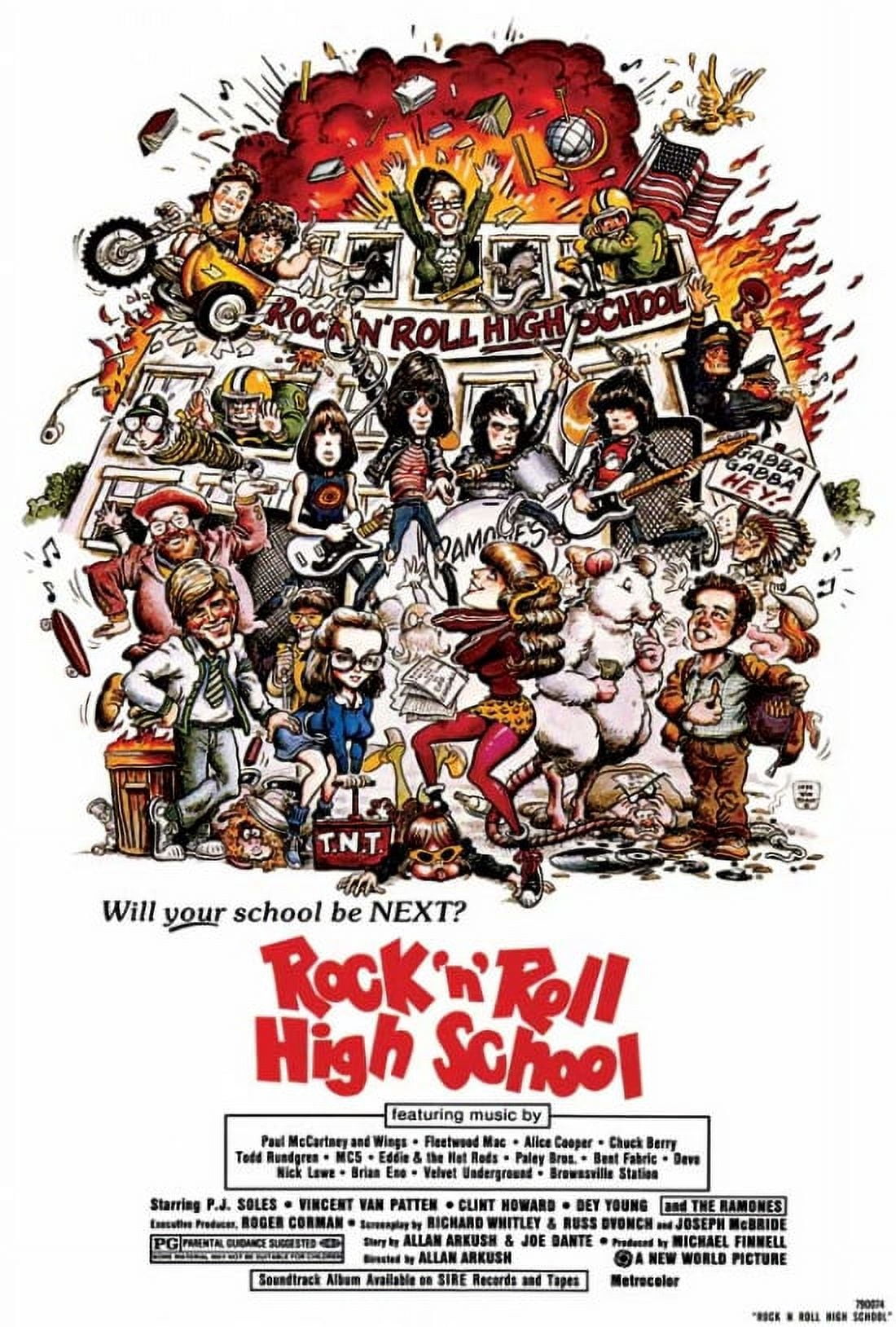 Rock 'n' Roll High School movie poster print 27x40