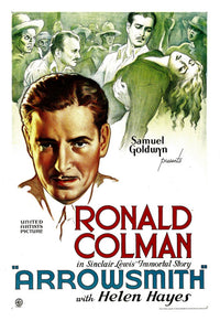 Arrowsmith movie poster featuring Ronald Colman from the 1931 film, 11x17 masterprint.