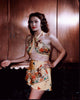 Yvonne De Carlo photo print in halter wrap and skirt, classic Hollywood style.