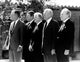 Candid photo print of Richard Nixon with colleagues, available in multiple sizes.