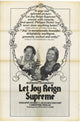 Let Joy Reign Supreme Movie Poster 11x17 inspirational art print.
